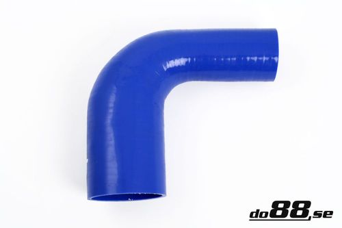 Wąż silikonowy kolanko redukcyjne do88 Niebieski BR90G63-80