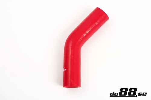Wąż silikonowy kolanko do88 Czerwony RB45G25