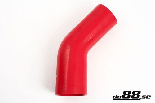 Wąż silikonowy kolanko redukcyjne do88 Czerwony RBR45G70-80