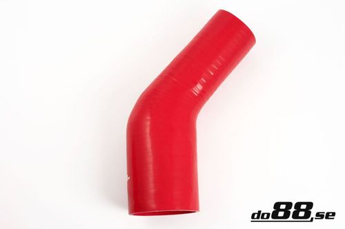 Wąż silikonowy kolanko redukcyjne do88 Czerwony RBR45G76-102