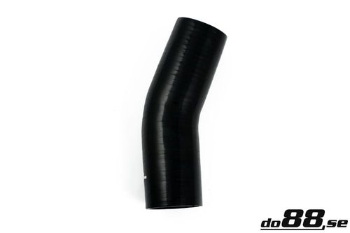 Wąż silikonowy kolanko do88 Czarny SB25G70