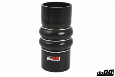 Silicone Hose Black 2-Humps 2,5'' (63mm)