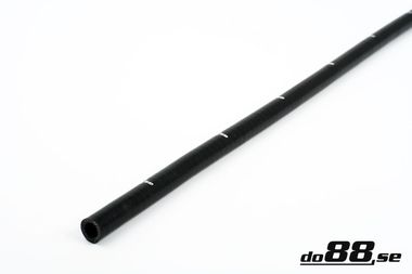 Silicone Hose Black straight length 0,25'' (6,5mm)