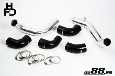 Volvo 7/940 Turbo Center Connection pipe kit, black hoses, standard TB