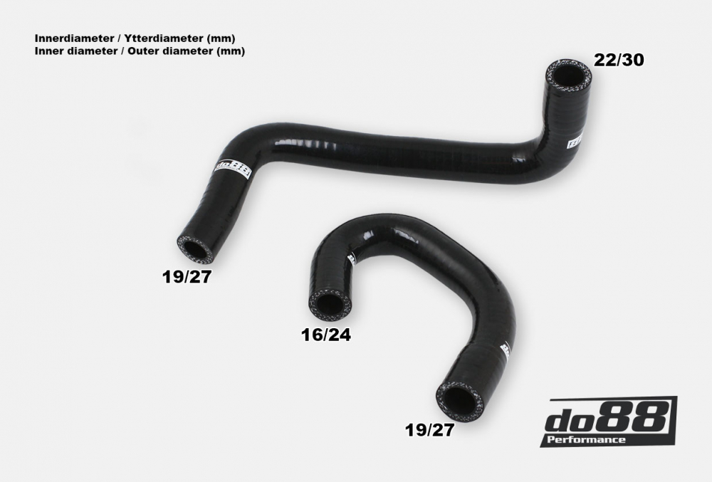 Volvo 240 740 760 780 84-89 Idle valve hoses Black | 740 (85-91