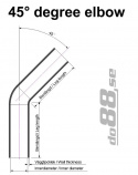 Fuel filler hose 45 degree 2,25\'\' (57mm)