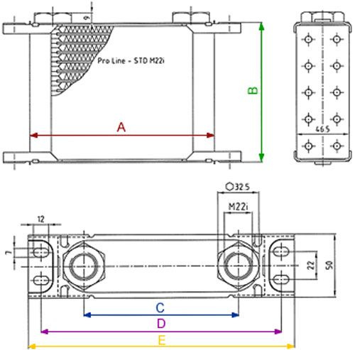 Setrab Pro Line oil cooler 13 row 283mm