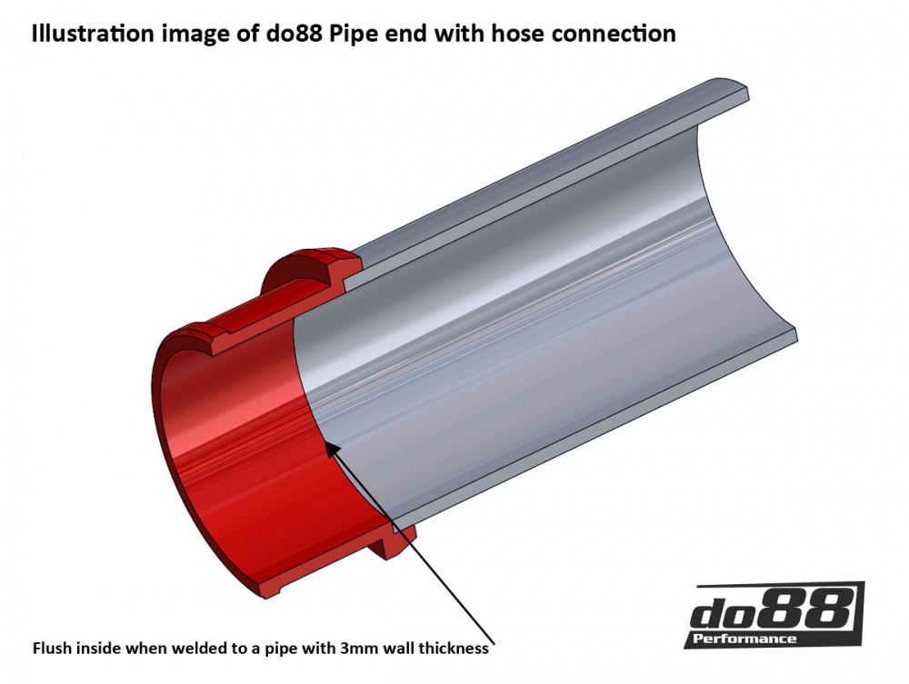 Pipe end with hose connection 50mm