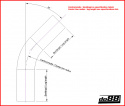 Aluminium pipe 45 degree 0,375\'\' (9,4mm)