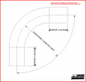 Aluminium pipe 90 degree 2,75\'\' (70mm)