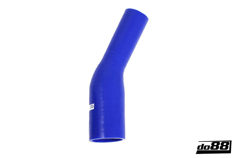 Silicone Hose Blue 25 degree 1,25 - 1,375\'\' (32-35mm) in the group Silicone hose / hoses / Silicone hose Blue / Reducing elbow / 25 degree at do88 AB (BR25G32-35)