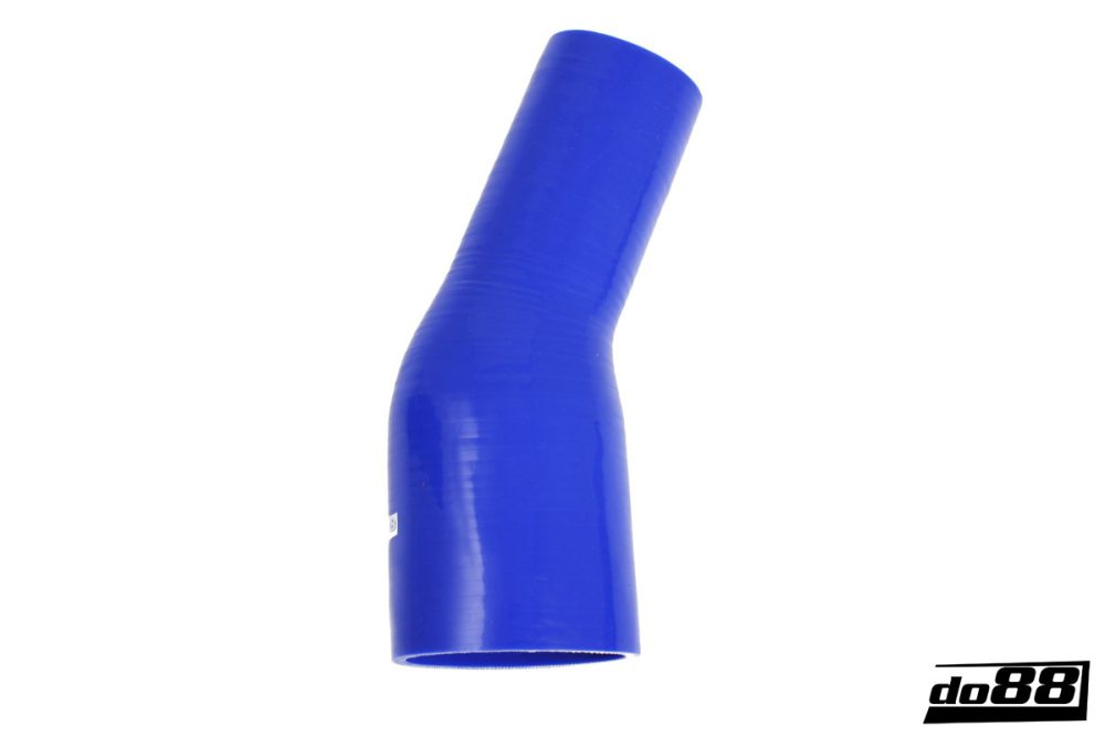Silicone Hose Blue 25 degree 2,5 - 3,25\'\' (63-83mm) in the group Silicone hose / hoses / Silicone hose Blue / Reducing elbow / 25 degree at do88 AB (BR25G63-83)