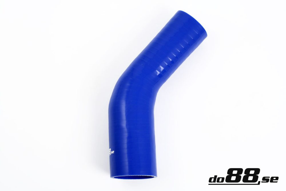 Silicone Hose Blue 45 degree 0,75 - 1,25\'\' (19-32mm) in the group Silicone hose / hoses / Silicone hose Blue / Reducing elbow / 45 degree at do88 AB (BR45G19-32)