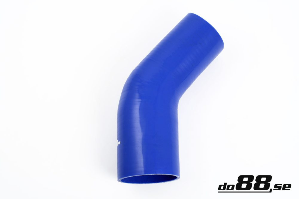 Silicone Hose Blue 45 degree 2,75 - 3,5\'\' (70-89mm) in the group Silicone hose / hoses / Silicone hose Blue / Reducing elbow / 45 degree at do88 AB (BR45G70-89)