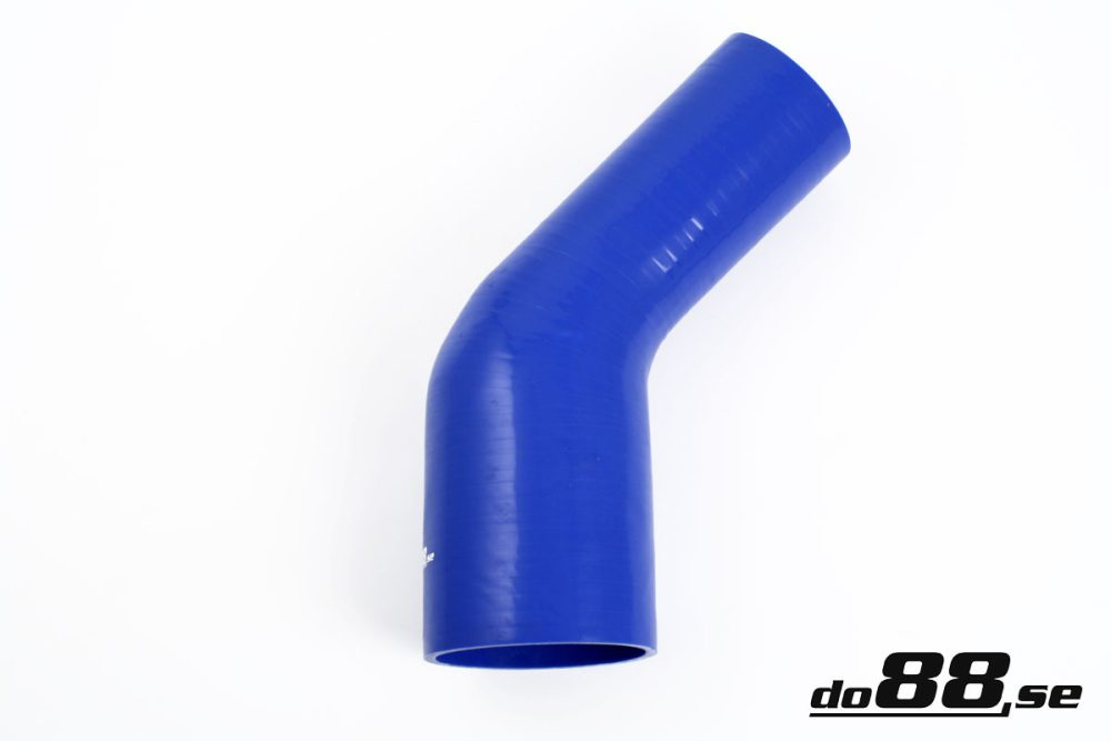 Silicone Hose Blue 45 degree 3,125 - 4\'\' (80-102mm) in the group Silicone hose / hoses / Silicone hose Blue / Reducing elbow / 45 degree at do88 AB (BR45G80-102)