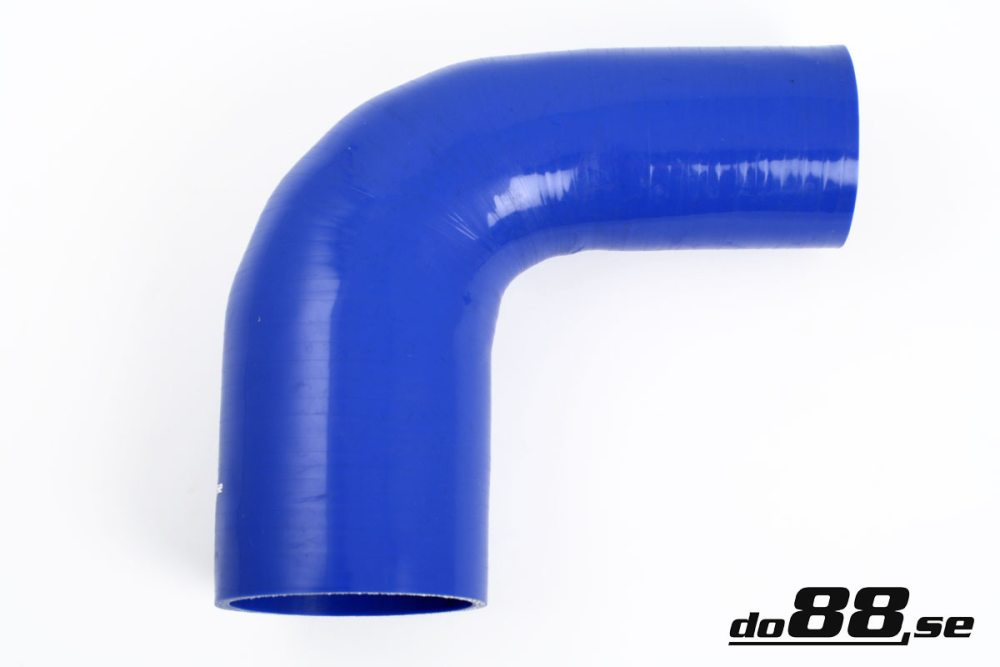 Silicone Hose Blue 90 degree 3,125 - 4\'\' (80-102mm) in the group Silicone hose / hoses / Silicone hose Blue / Reducing elbow / 90 degree at do88 AB (BR90G80-102)
