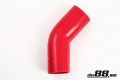 Silicone Hose Red 45 degree 3,5'' (89mm)