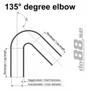 Silicone Hose Black 135 degree 3,5\'\' (89mm)