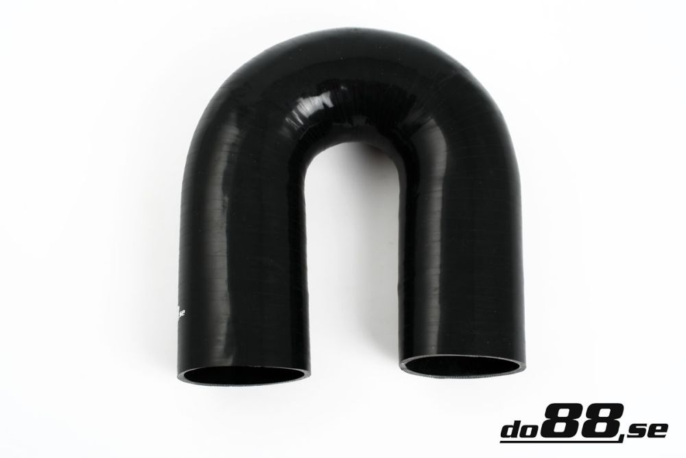 Silicone Hose Black 180 degree 4\'\' (102mm) in the group Silicone hose / hoses / Silicone hose Black / Elbows / 180 degree at do88 AB (SB180G102)