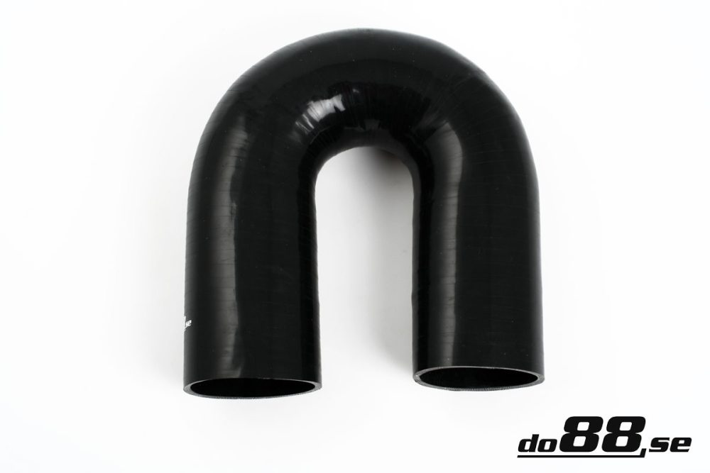 Silicone Hose Black 180 degree 4,5\'\' (114mm) in the group Silicone hose / hoses / Silicone hose Black / Elbows / 180 degree at do88 AB (SB180G114)