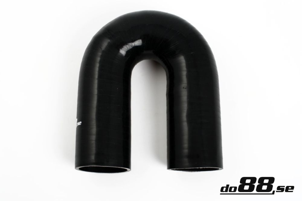 thumbnail image 2 of Raceworks SHE-180-200BK 180° 2” (50mm) Silicone Elbow Hose – Black Gloss – Universal 2 of 4