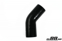 Silicone Hose Black 45 degree 3,125\'\' (80mm)