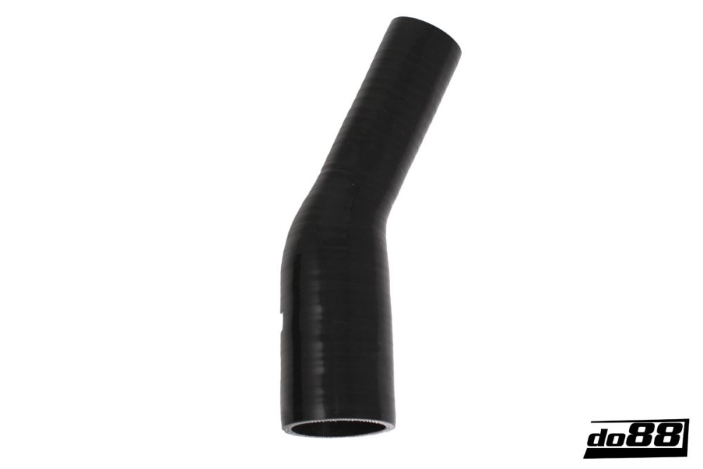 Silicone Hose Black 25 degree 1,25 - 1,625\'\' (32-41mm) in the group Silicone hose / hoses / Silicone hose Black / Reducing elbow / 25 degree at do88 AB (SBR25G32-41)
