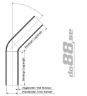Silicone Hose Black 60 degree 1,25 - 1,625\'\' (32-41mm)
