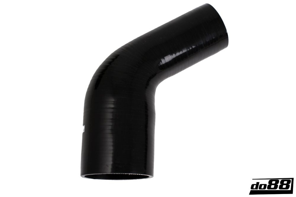 Silicone Hose Black 60 degree 2,75 - 3\'\' (70 - 76mm) in the group Silicone hose / hoses / Silicone hose Black / Reducing elbow / 60 degree at do88 AB (SBR60G70-76)