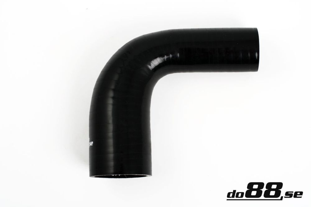 Silicone Hose Black 90 degree 1,375 - 2\'\' (35 - 51mm) in the group Silicone hose / hoses / Silicone hose Black / Reducing elbow / 90 degree at do88 AB (SBR90G35-51)