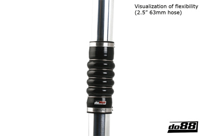 Silicone Hose Black 4-Humps 2,75'' (70mm)