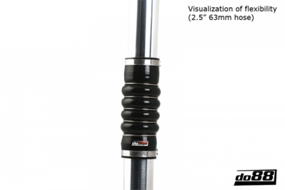 Silicone Hose Black 4-Humps 3\'\' (76mm)