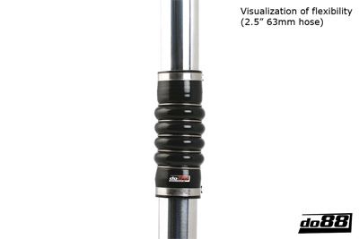 Silicone Hose Black 4-Humps 3,125'' (80mm)