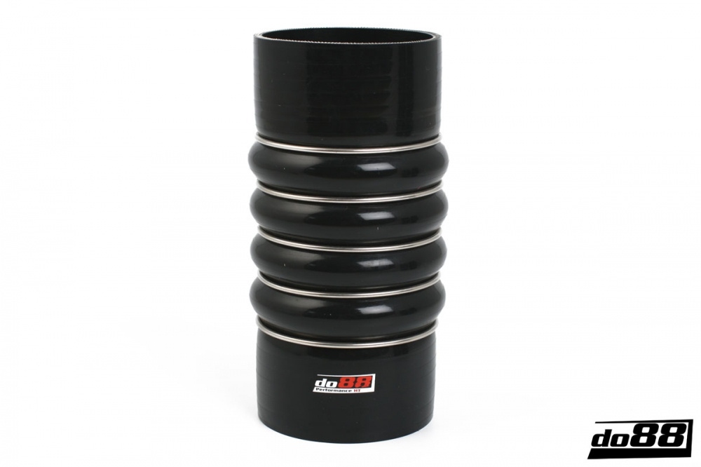 Silicone Hose Black 4-Humps 3,5\'\' (89mm) in the group Silicone hose / hoses / Silicone hose Black / Flex coupler / Flex coupler, 4 Humps at do88 AB (SCAC89)