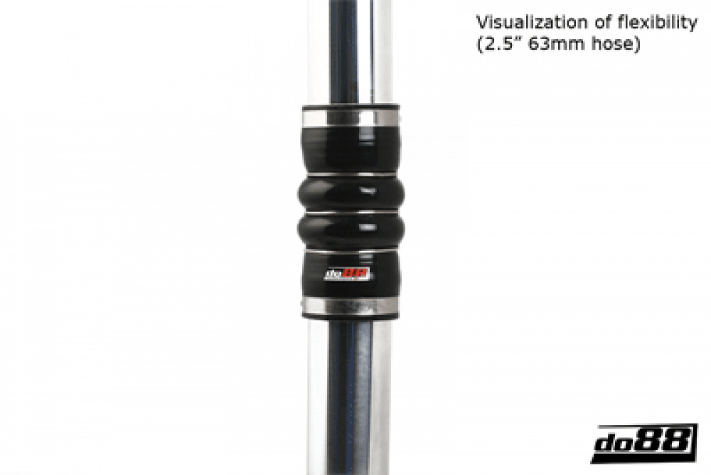 Silicone Hose Black 2-Humps 2,375\'\' (60mm) Silicone Hose Black 2-Humps 2,375\'\' (60mm)