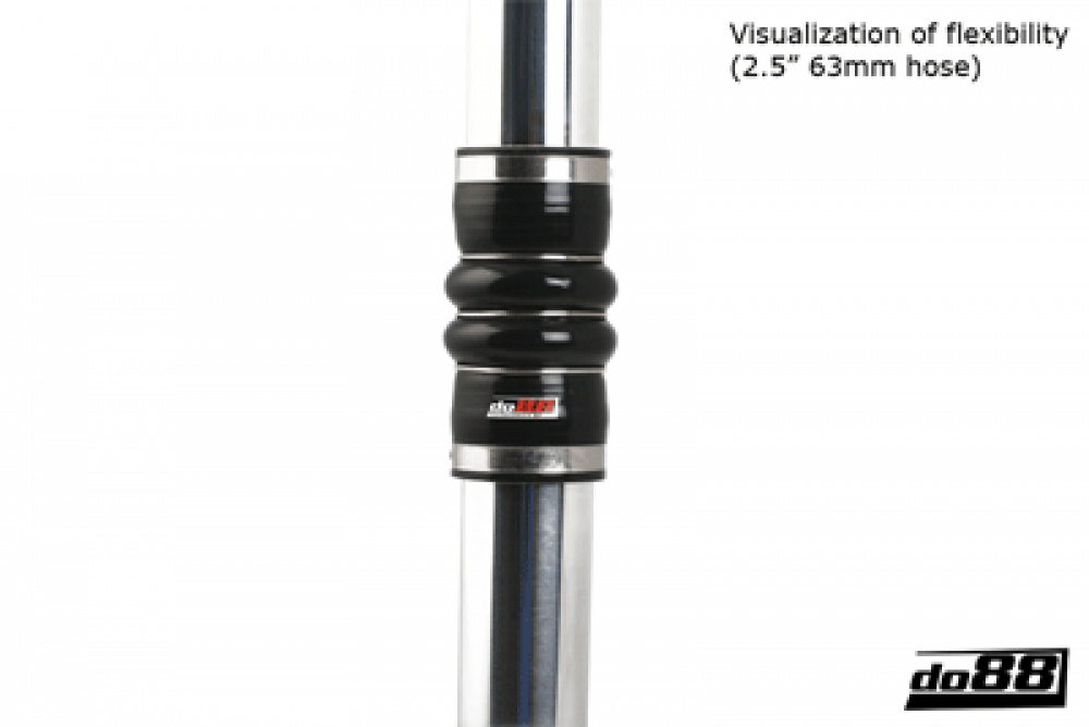 Silicone Hose Black 2-Humps 2,75\'\' (70mm) Silicone Hose Black 2-Humps 2,75\'\' (70mm)