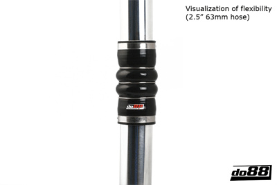 Silicone Hose Black 2-Humps 3,125'' (80mm)