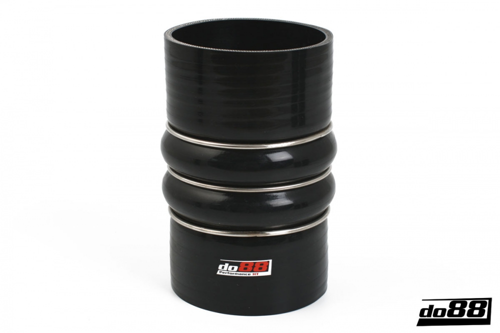 Silicone Hose Black 2-Humps 3,25'' (83mm)