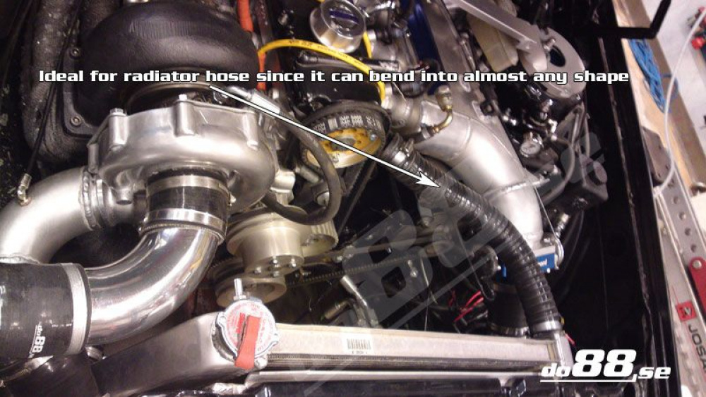 Silicone Hose Black Flexible 1,625\'\' (41mm)