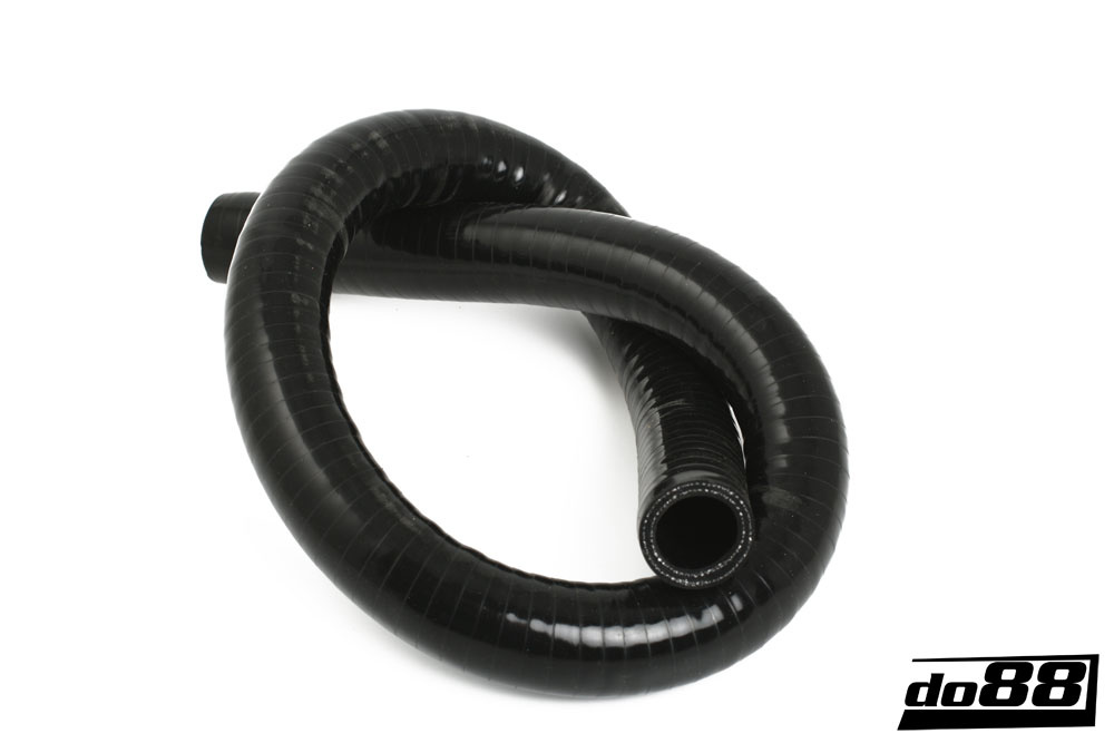 Silicone Hose Black Flexible smooth 1,0'' (25mm)