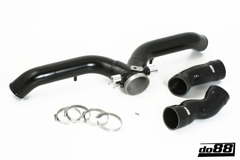 Porsche 997.2 Turbo 2010- Y-Pipe, Black for do88 IC