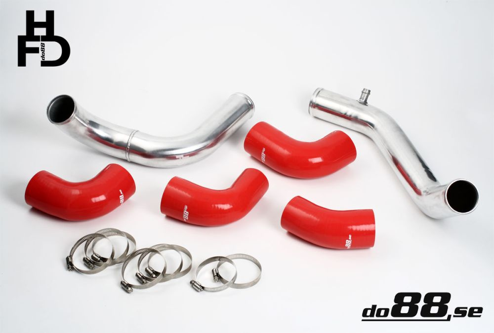 Volvo 7/940 Turbo Center Connection pipe kit ,red hoses ,standard throttle body in the group By vehicle / Volvo / 740 940, (1985-1998) / 740 1992, 940 All with AC at do88 AB (TR-940-R-63)