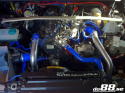 Volvo 7/940 Turbo Center Connection pipe kit, black hoses, standard TB