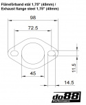 Exhaust flange steel 1,75\'\' (45mm)