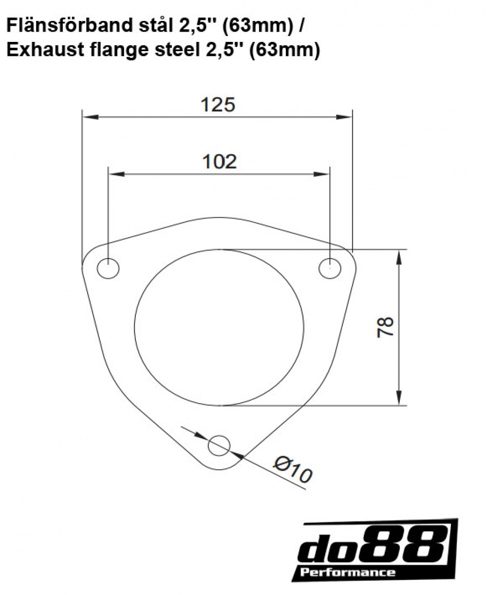 Exhaust flange steel 3\'\' (76mm)