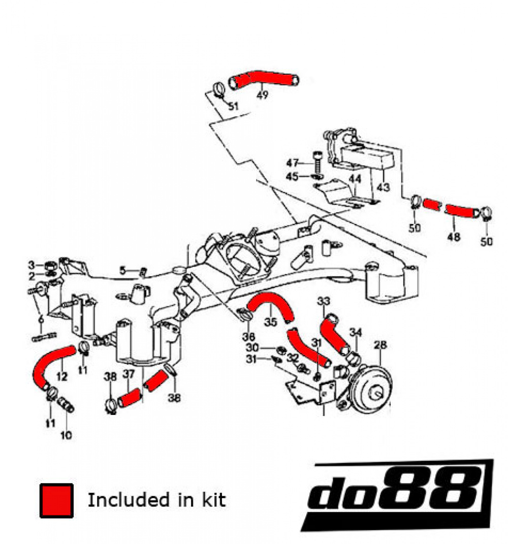 Porsche 930 Turbo K Jetronic hoses Porsche 930 Turbo K Jetronic hoses