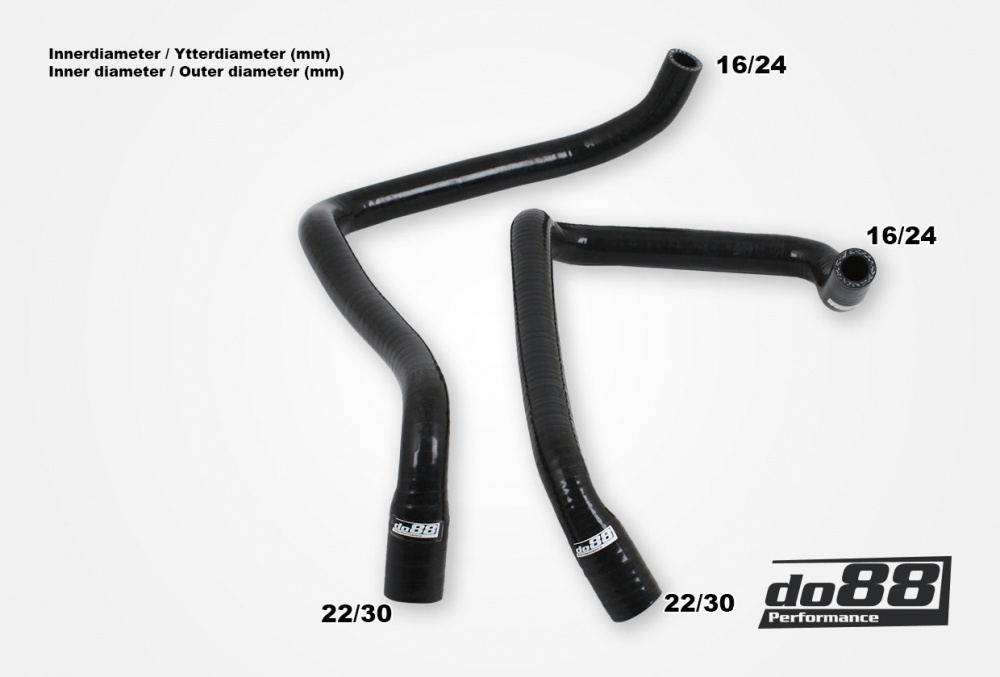 Volvo 740 760 780 940 960 D24 Heater hoses Black