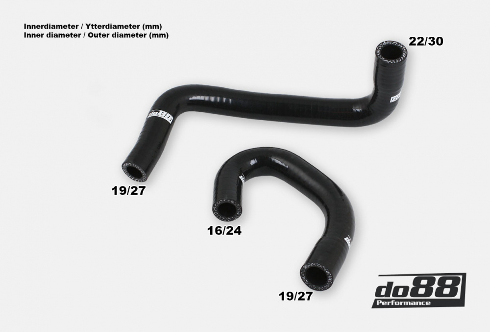 Volvo 240 740 760 780 84-89 Idle valve hoses Black