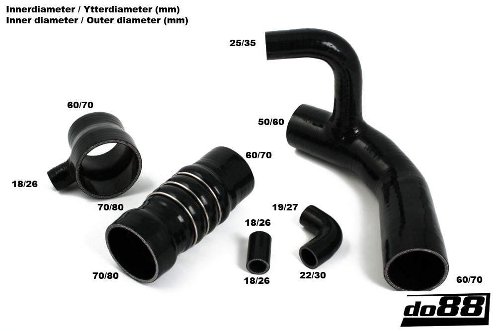 Audi Quattro 20v Pressure hoses Black Audi Quattro 20v Pressure hoses Black