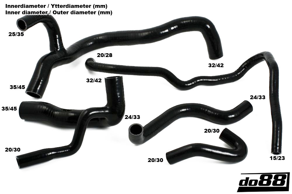 Audi Quattro 20v Radiator hoses Black Audi Quattro 20v Radiator hoses Black